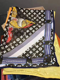 2018 louis vuitton top quality scarf L198 black