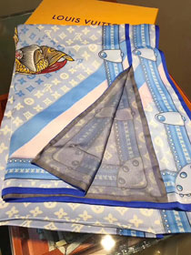 2018 louis vuitton top quality scarf L198 blue