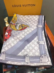 2018 louis vuitton top quality scarf L198 light gray