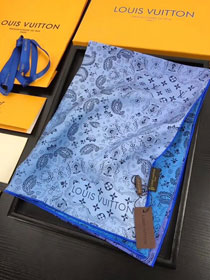 2018 louis vuitton top quality scarf L207 blue