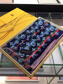 2018 louis vuitton top quality scarf L214 blue