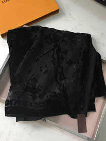 2018 louis vuitton top quality scarf L250 black