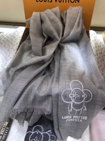 2018 louis vuitton top quality scarf L268 light grey