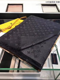 2018 louis vuitton top quality scarf L274 grey&gold