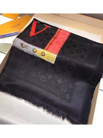 2018 louis vuitton top quality scarf L275 black