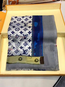 2018 louis vuitton top quality scarf L275 blue&white