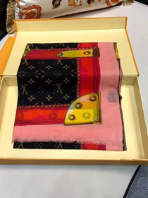 2018 louis vuitton top quality scarf L275 pink&black