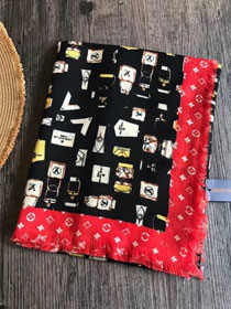 2018 louis vuitton top quality scarf L280 black