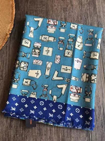 2018 louis vuitton top quality scarf L280 blue