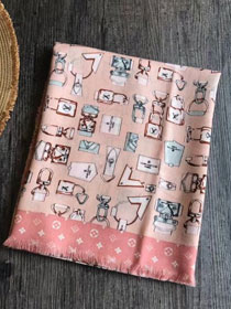 2018 louis vuitton top quality scarf L280 pink