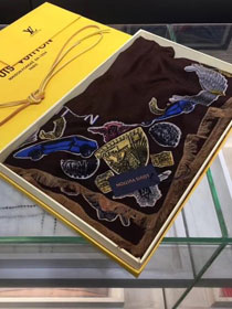 2018 louis vuitton top quality scarf L281 brown