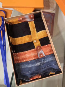2018 louis vuitton top quality scarf L287 black