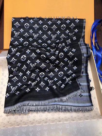 2018 louis vuitton top quality scarf L305 black&blue