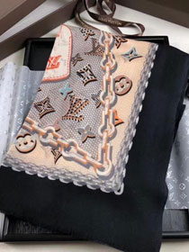 2018 louis vuitton top quality scarf L306 black