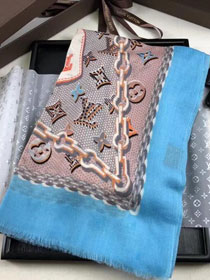 2018 louis vuitton top quality scarf L306 blue