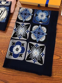 2018 louis vuitton top quality scarf L307 blue