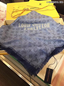 2018 louis vuitton top quality scarf L312 blue