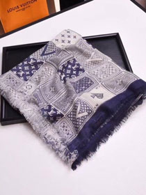 2018 louis vuitton top quality scarf L317 blue