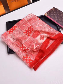 2018 louis vuitton top quality scarf L317 red