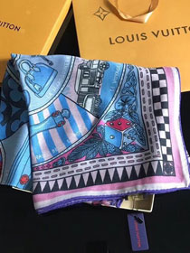 2018 louis vuitton top quality scarf L322 blue