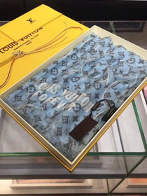 2018 louis vuitton top quality scarf L329 blue