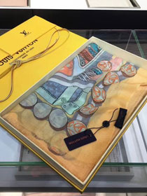 2018 louis vuitton top quality scarf L336 yellow