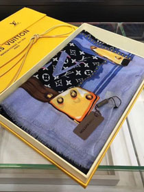 2018 louis vuitton top quality scarf L340 black