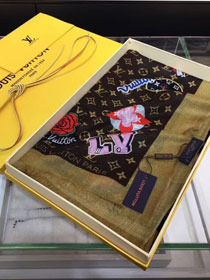 2018 louis vuitton top quality scarf L342 coffee