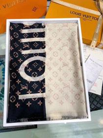 2018 louis vuitton top quality scarf L344 black&white