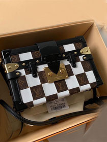 2019 Louis vuitton original damier tressage petite malle handbag M53201 white