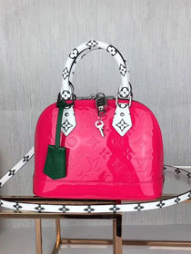 2019 Louis vuitton original vernis leather alma BB M90447 rose red