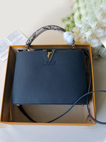 2019 louis vuitton original calfskin capucines bb M52986 navy blue