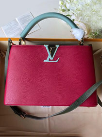 2019 louis vuitton original calfskin capucines pm M51779 burgundy