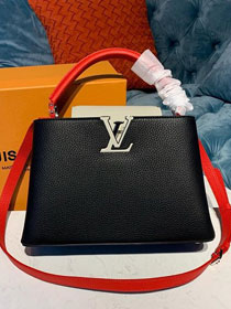 2019 louis vuitton original calfskin capucines pm M53678 black