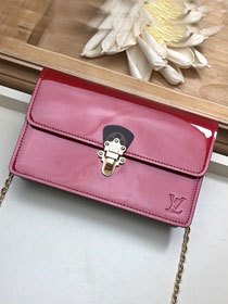 2019 louis vuitton original calfskin cherrywood chain wallet M63305 bordeaux