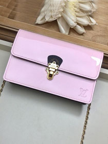 2019 louis vuitton original calfskin cherrywood chain wallet M63306 pink