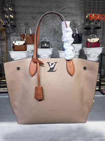 Louis vuitton original calfskin lockme cabas tote m55028 apricot