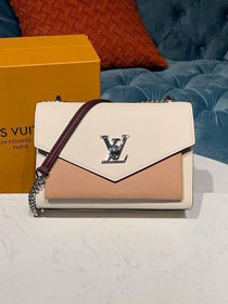 louis vuitton original calfskin mylockme bb bag M53583 beige