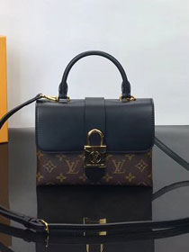 louis vuitton original calfskin&monogram locky bb M44141 black