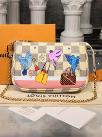 2019 louis vuitton original damier azur mini pochette n64451 pink