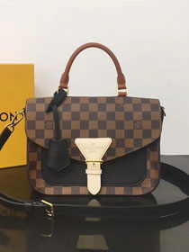 2019 louis vuitton original damier ebene crossbody flap bag N40146 black
