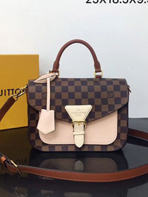 2019 louis vuitton original damier ebene crossbody flap bag N40147 pink