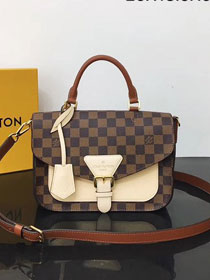 2019 louis vuitton original damier ebene crossbody flap bag N40148 beige