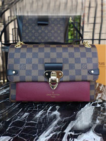 louis vuitton original damier ebene vavin mm n40109 burgundy