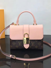 louis vuitton original calfskin&monogram locky bb M44080 pink