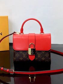 louis vuitton original calfskin&monogram locky bb M44322 red