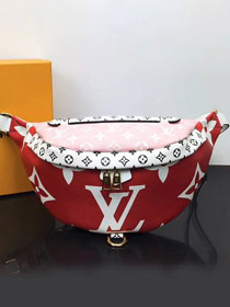 2020 louis vuitton original monogram calfskin bumbag M44575 red
