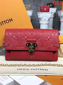 2019 louis vuitton original monogram empreinte chain wallet M63399 red