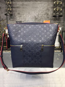 2019 louis vuitton original monogram empreinte melie hobo M44012 navy blue