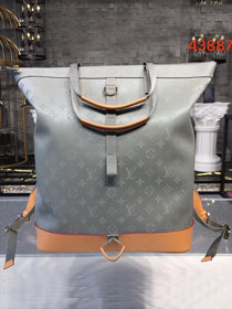 2019 louis vuitton original monogram titanium zipped tote m43887